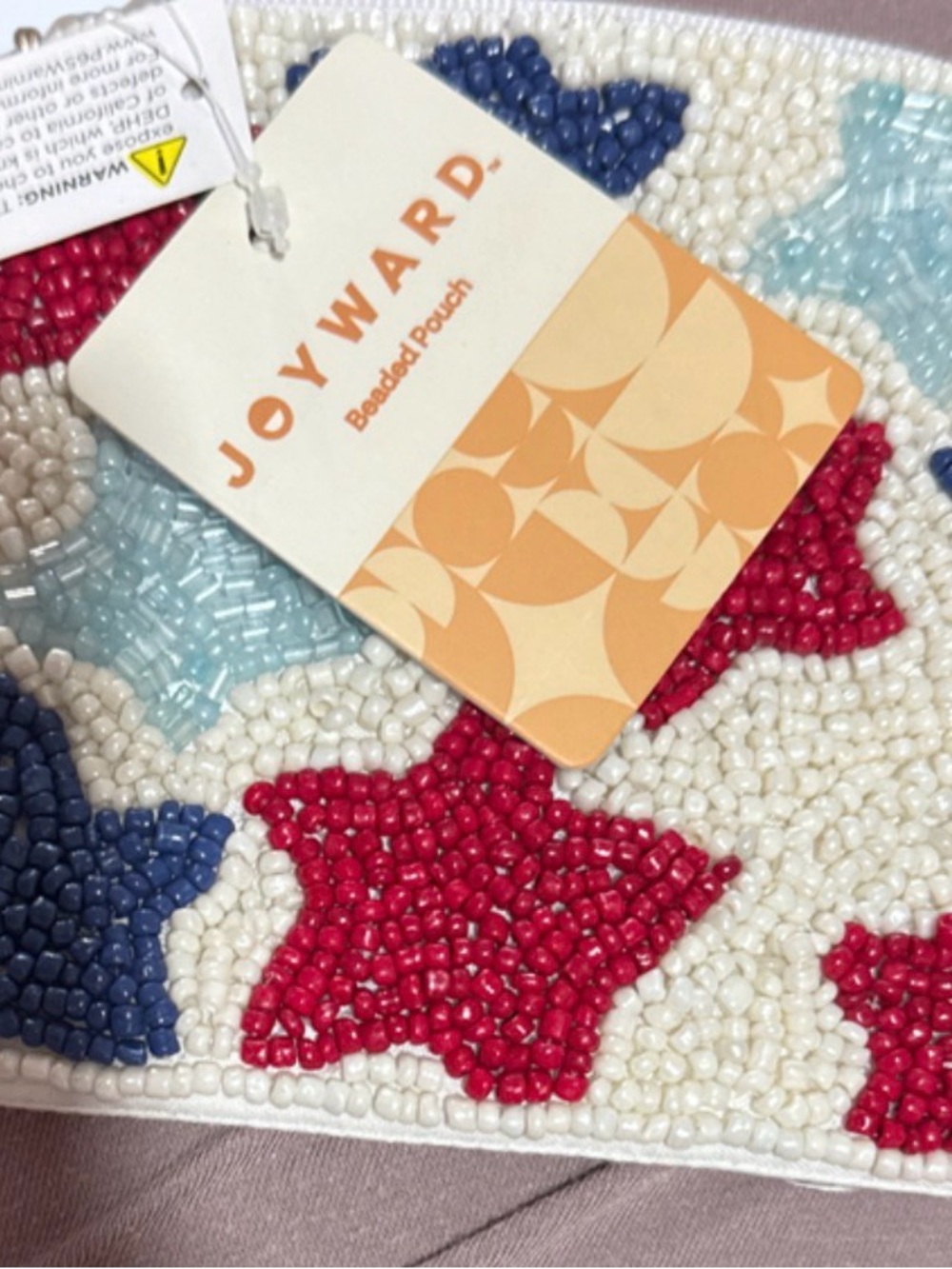 Red Beaded Star Card & Key Pouch